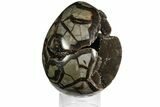 Septarian Dragon Egg Geode - Black Crystals #145259-2